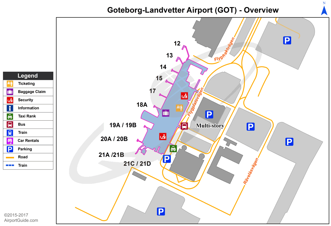bản đồ sân bay Thụy Điển