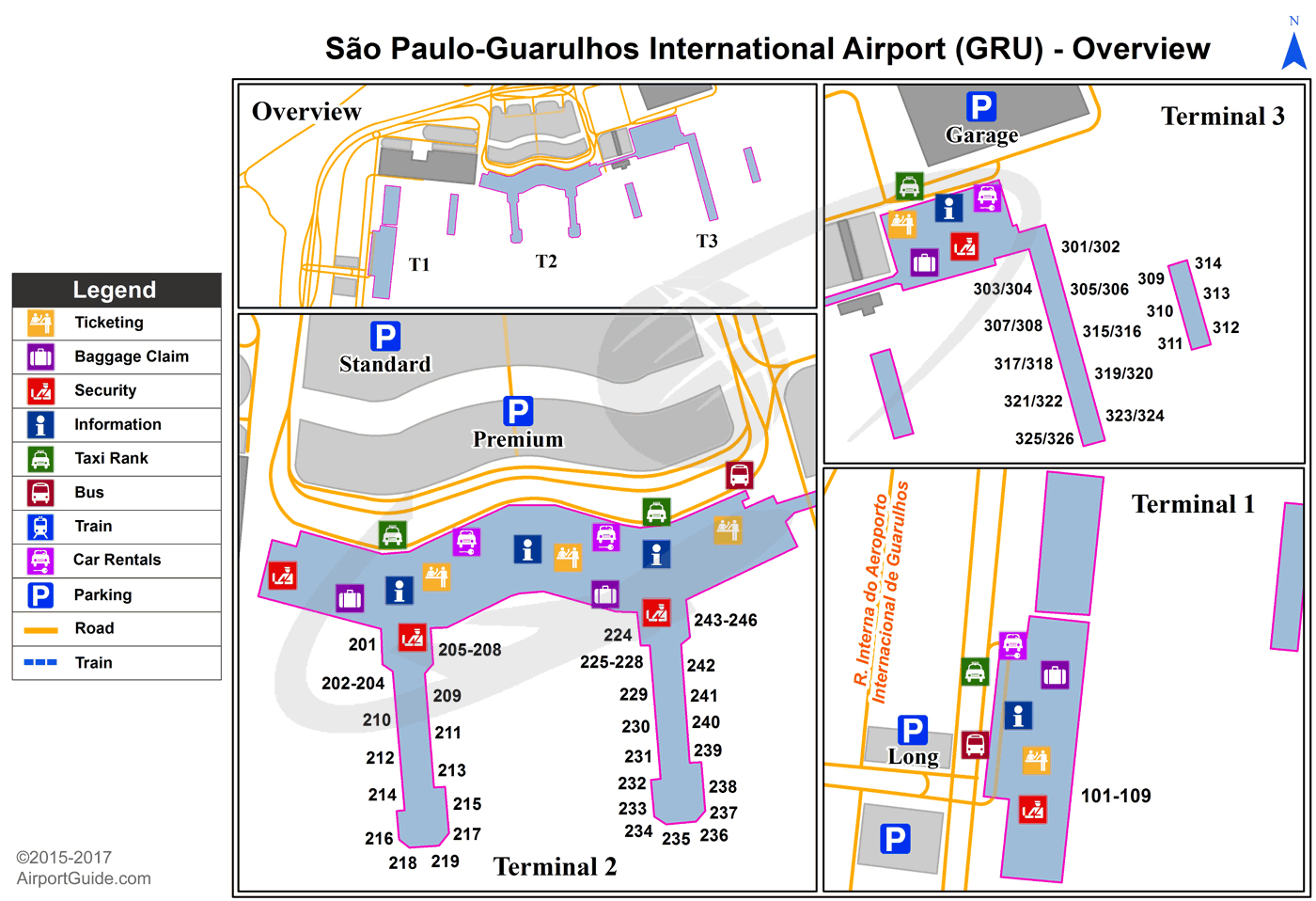 Xem bản đồ sân bay Brazil